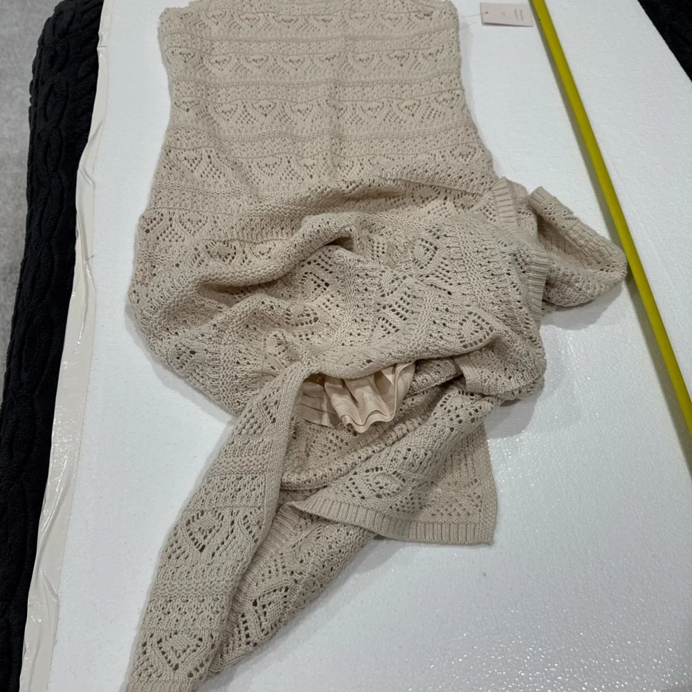 LC Lauren Conrad Cream Crochet Midi Dress - Picture 9 of 10